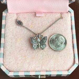 Juicy Couture Pave Butterfly Necklace